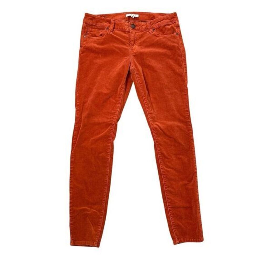 CAbi Pants Womens Size 8 Copper Orange Spice Corduroy Stretch Mid-Rise Skinny